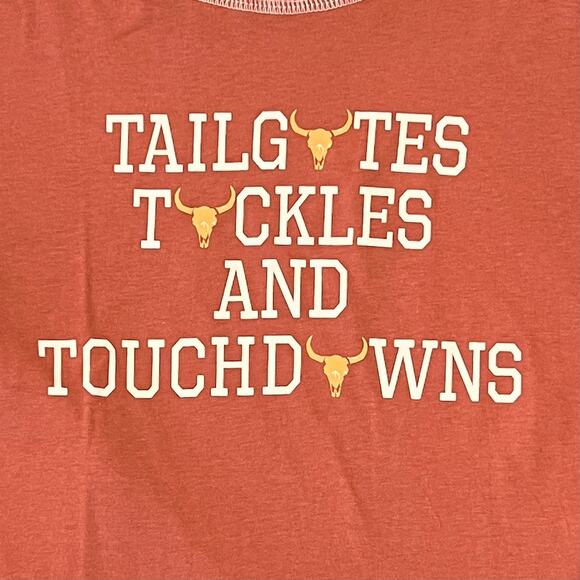 NWT Altar'd State University of Texas "Tailgates, Tackles & Football" Shirt - Picture 5 of 8